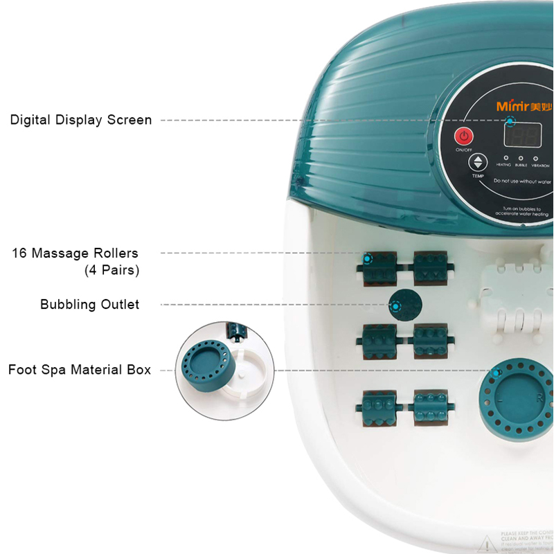 MM-19A Massager Folctha Spa Crúibe le Bubbles Teasa agus Massage Creathadh