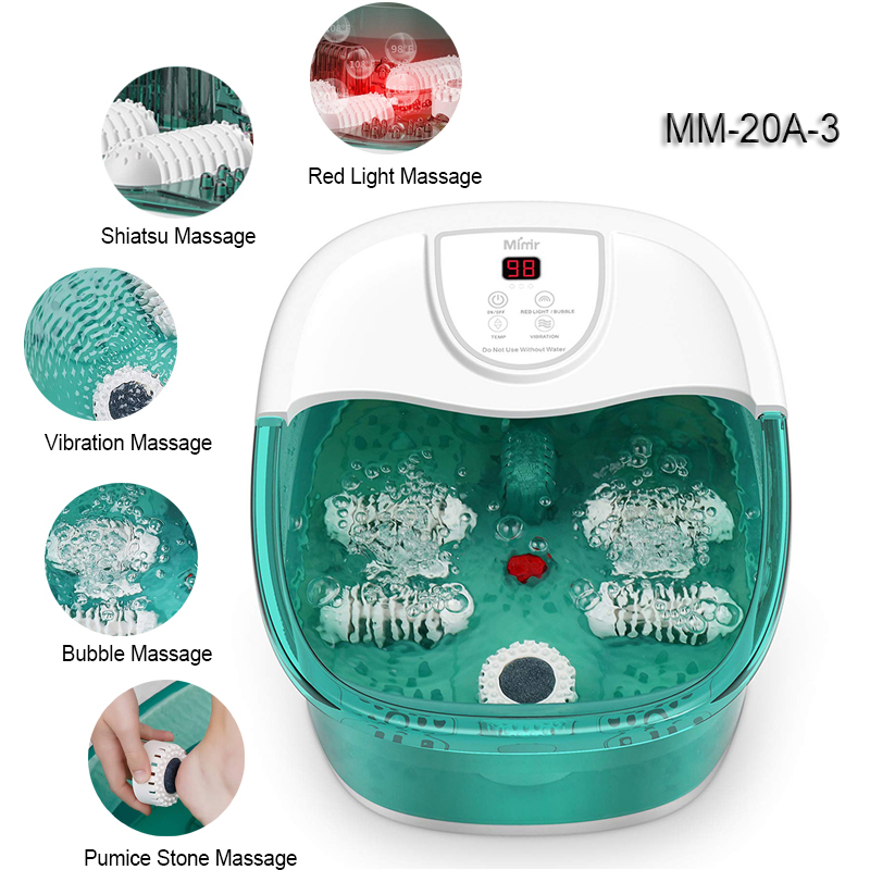 MM-20A-3 Massager Folctha Spa Crúibe le Teas agus Ceithre Rollóirí Massage Móra