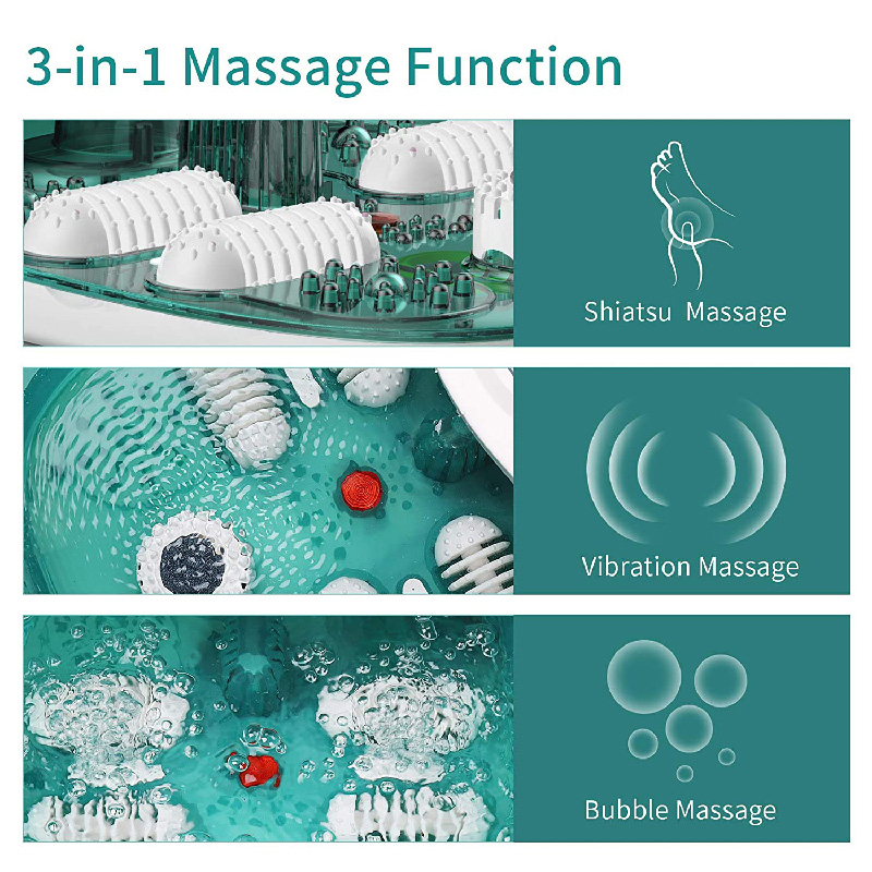 MM-20A-3 Massager Folctha Spa Crúibe le Teas agus Ceithre Rollóirí Massage Móra