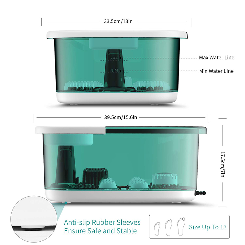 MM-20A-3 Massager Folctha Spa Crúibe le Teas agus Ceithre Rollóirí Massage Móra